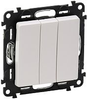 Выключатель без рамки Legrand Valena Life 3-кл. белый картинка